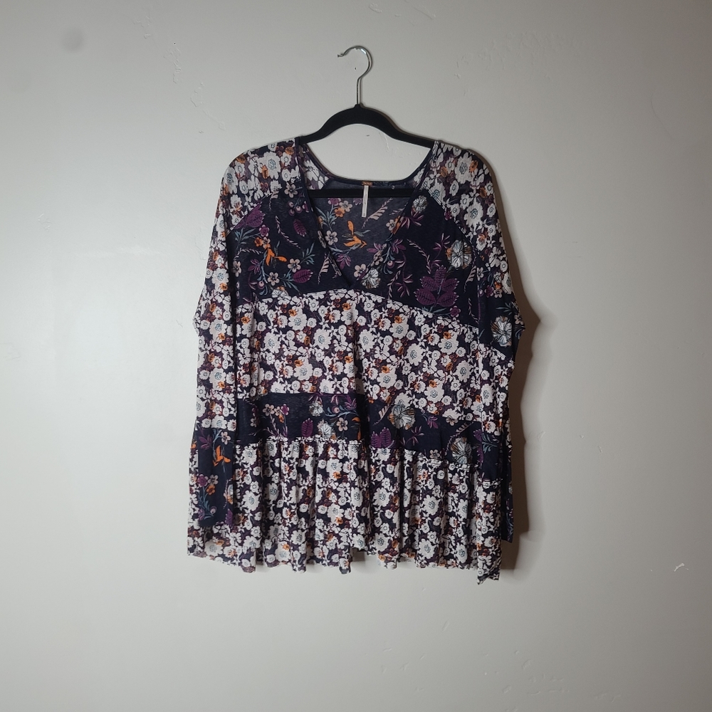 Free People Floral Isabelle Swing Tunic Size XS - Picture 4 of 10